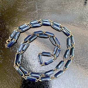 Vintage blue enamel necklace